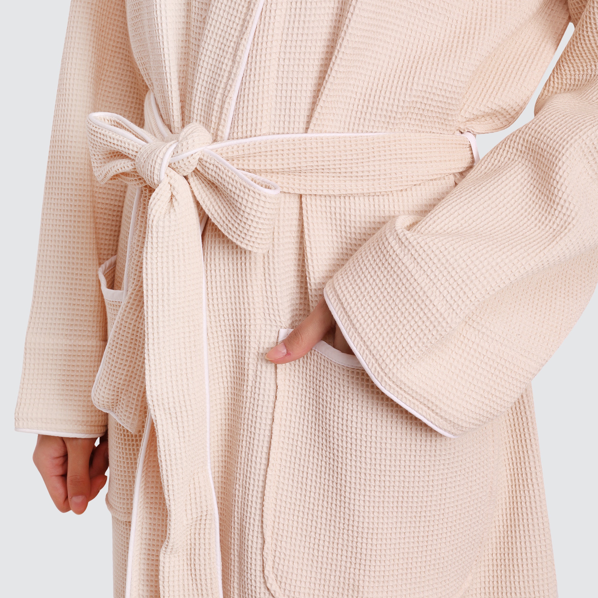 Women's Organic Waffle Weave Spa Bath Robes by Viverano Organics