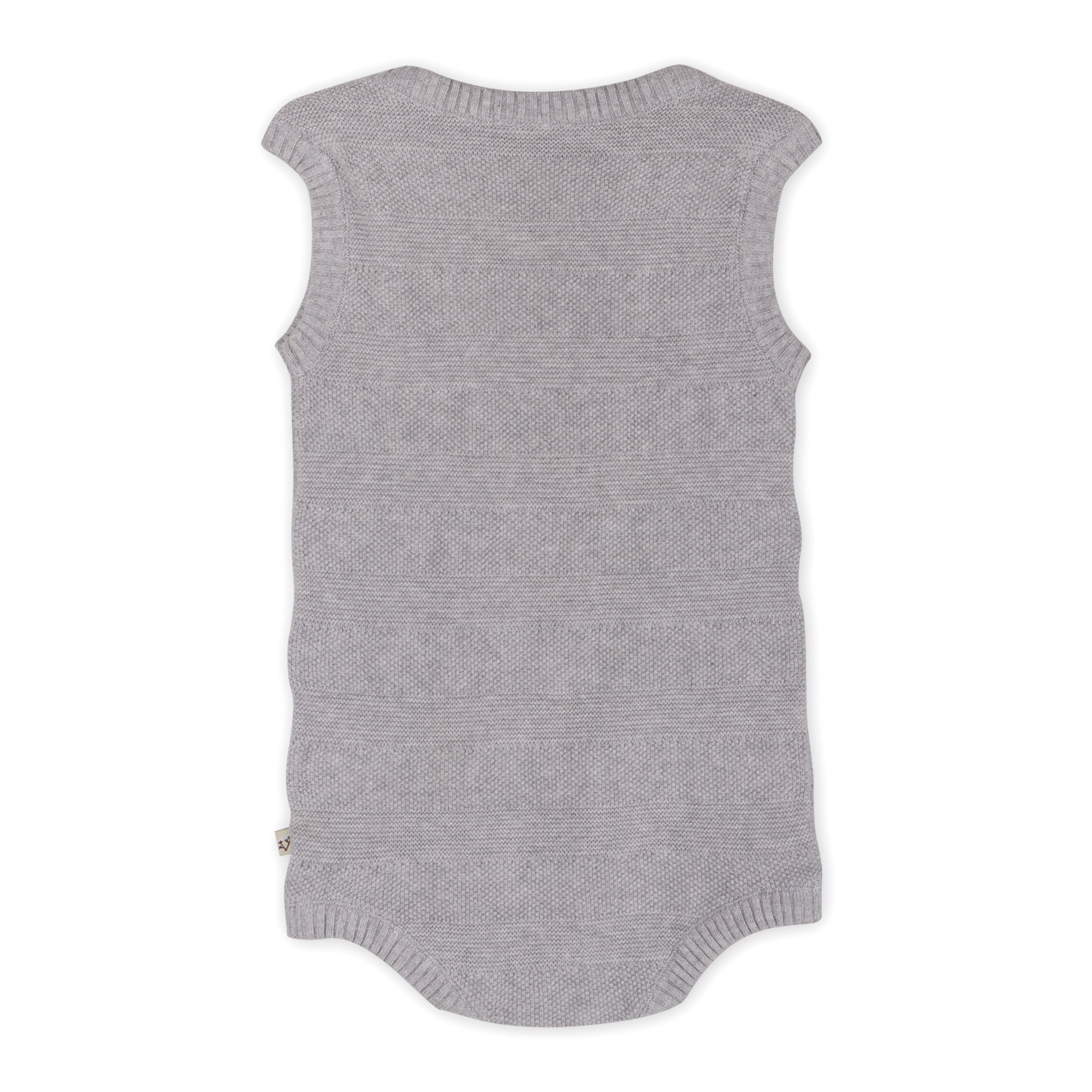 Body de bebé de punto acanalado orgánico de Milán (sin mangas, 2 colores)