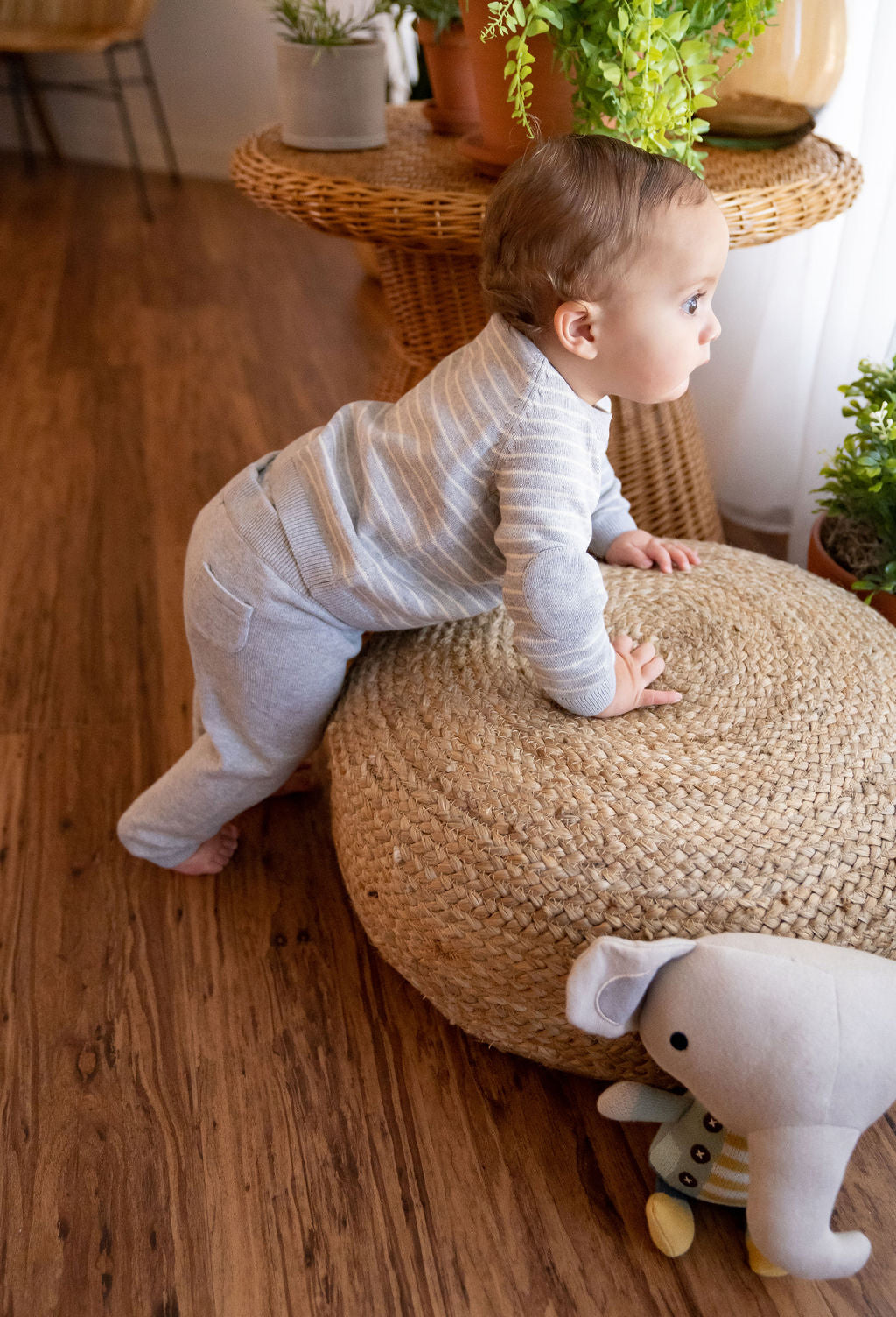 Suéter de bebé de punto con botones raglán de Milán (algodón orgánico) - 3 colores