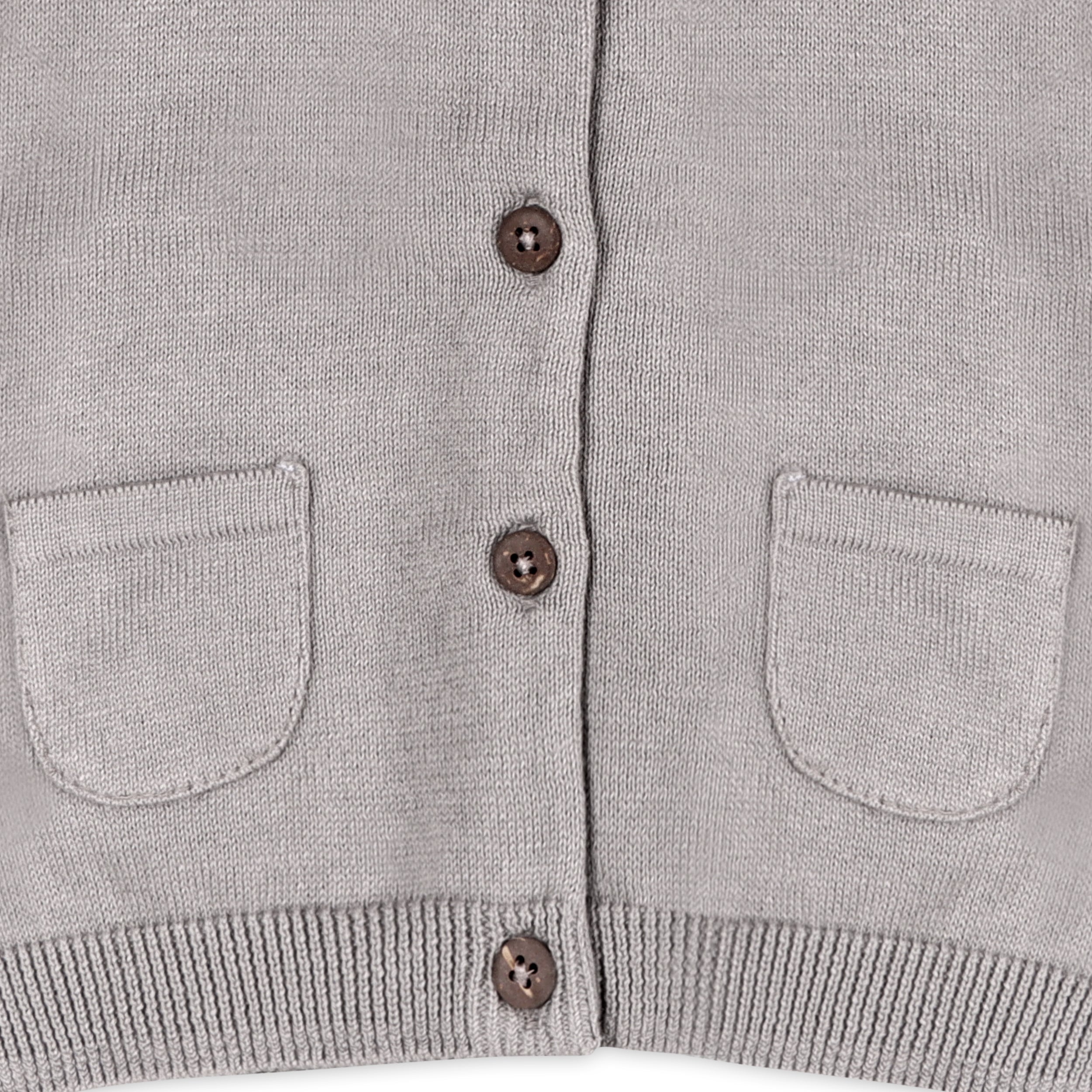 Suéter tipo cárdigan de punto con botones en tonos pastel de Milán (algodón orgánico), 4 colores