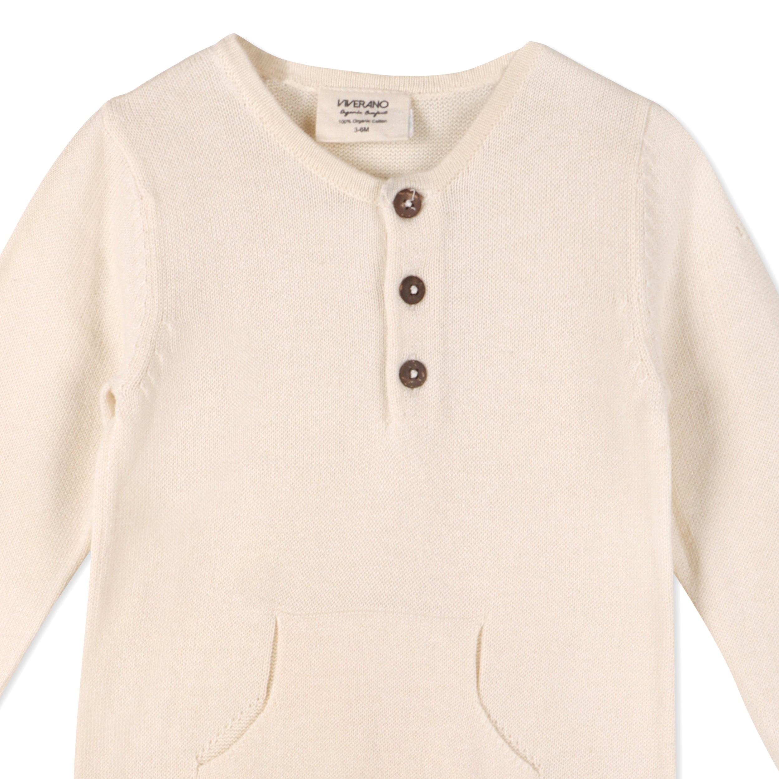 Milan Knit Kangaroo Pocket Baby Jumpsuit Coverall