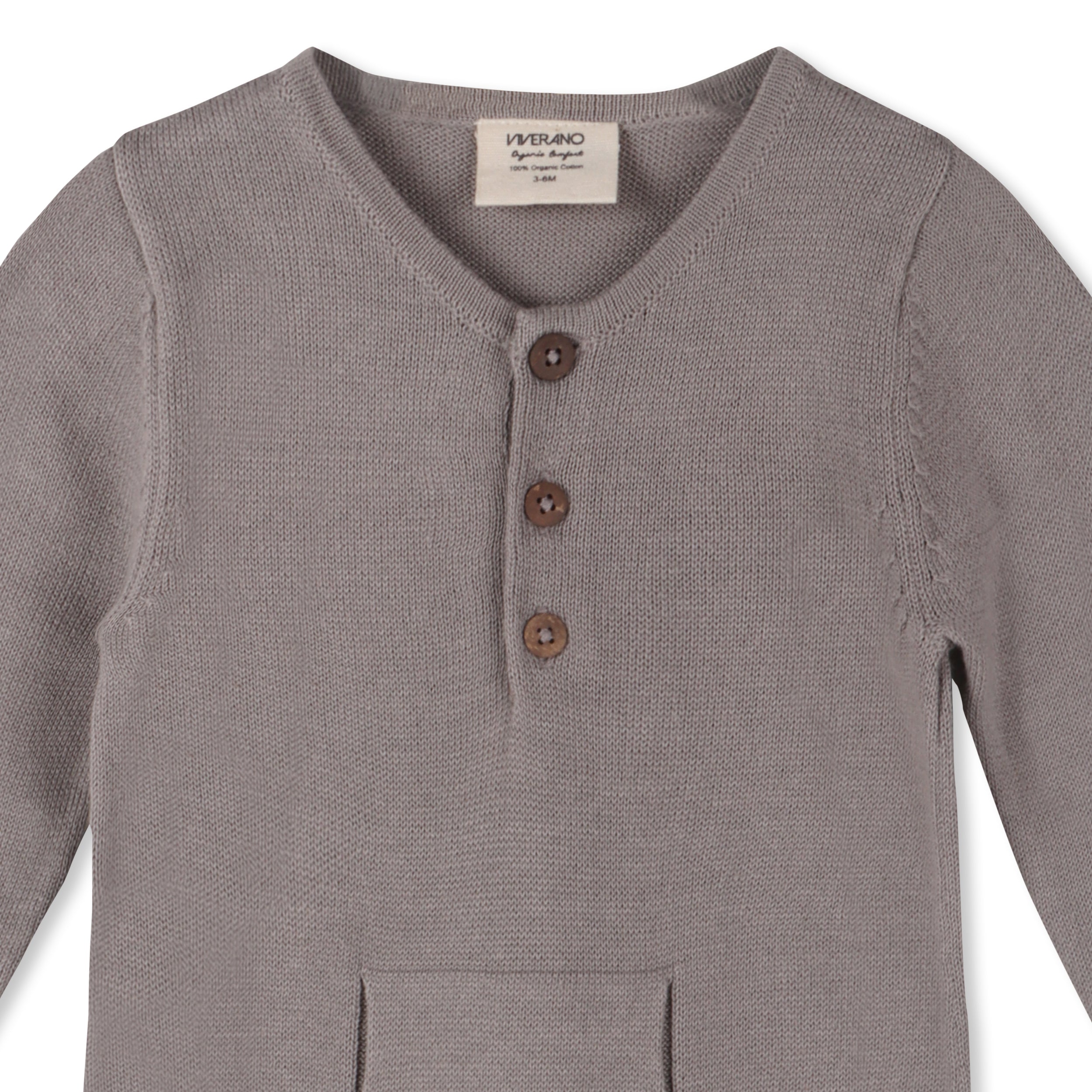 Milan Knit Kangaroo Pocket Baby Jumpsuit Coverall