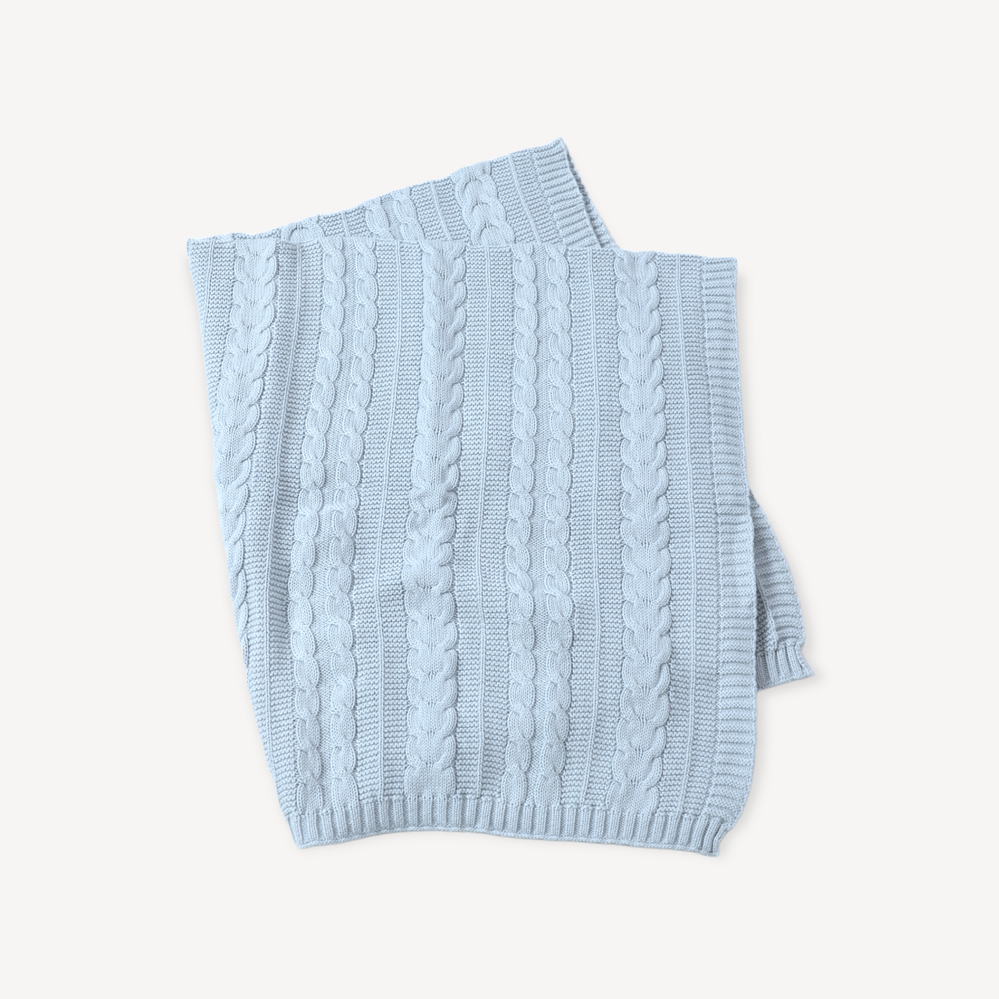 Classic Cable Sweater Knit Baby Blanket (Organic Cotton)