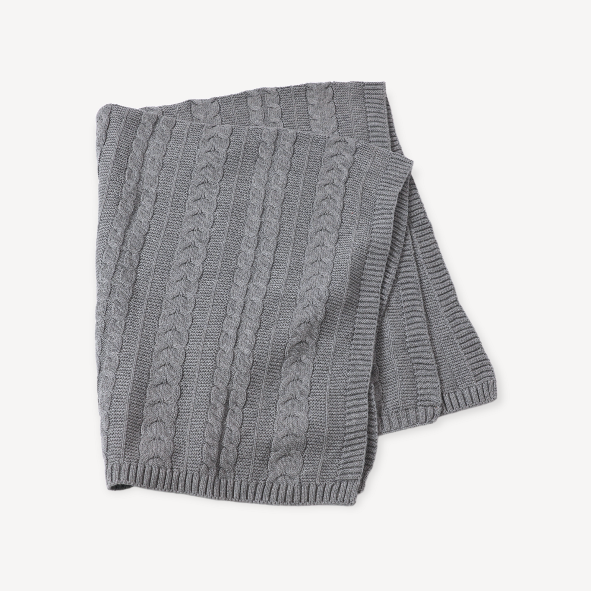 Classic Cable Sweater Knit Baby Blanket (Organic Cotton)