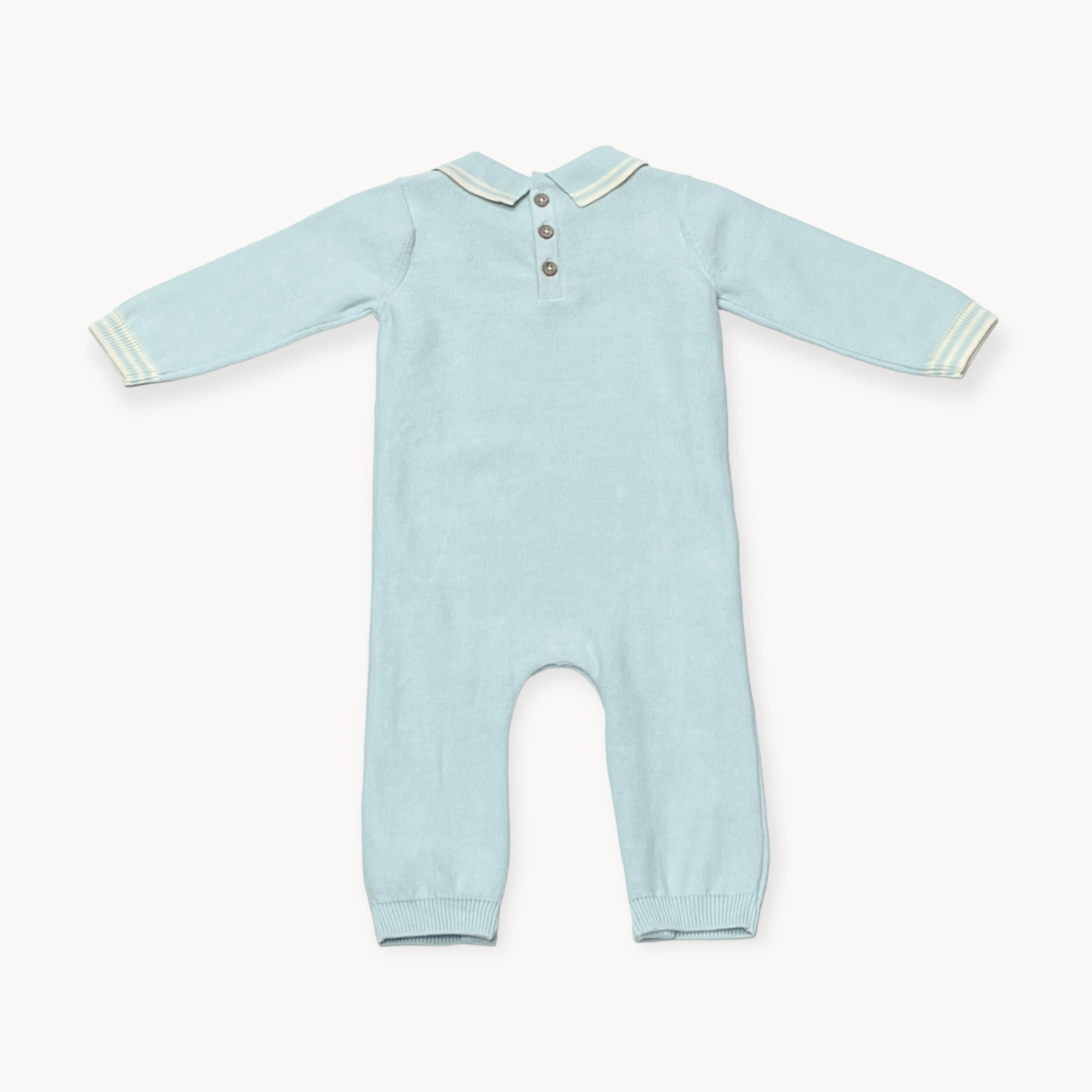Milan Collar & Cable Knit Baby Jumpsuit (Organic)