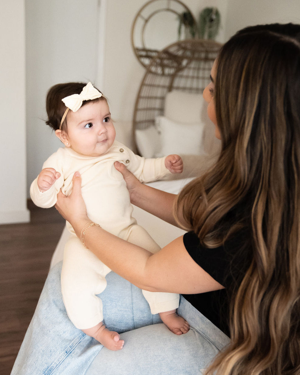 Milan Side Button & Pocket Knit Baby Jumpsuit (Organic Cotton)