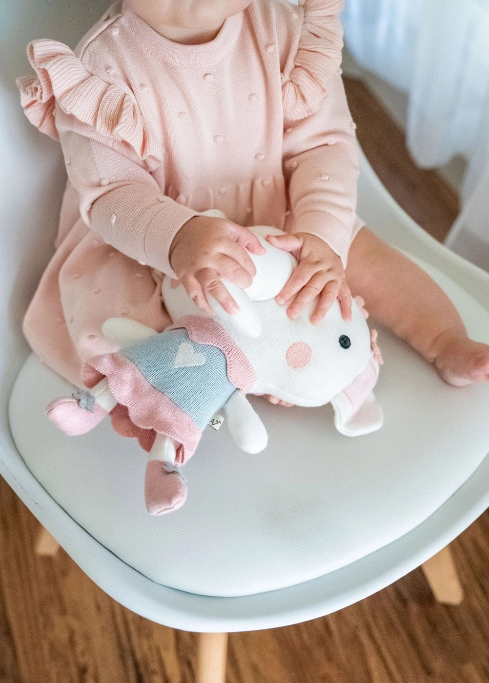 Milan Ruffle & Bobble Sweater Organic Baby Knit Dress (Organic Cotton)