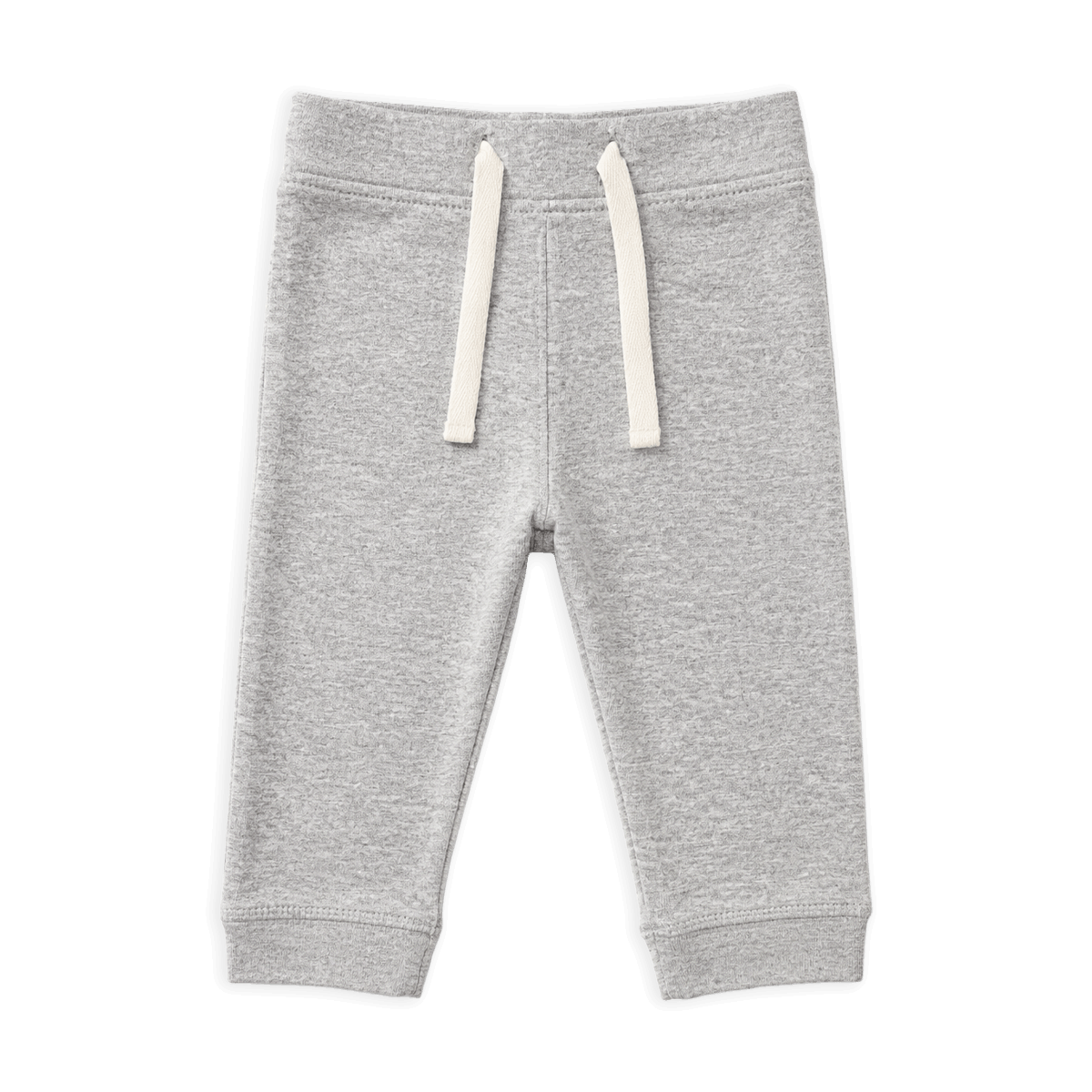 Organic Cotton Baby Drawstring Baby Jogger Pants, Heather Grey