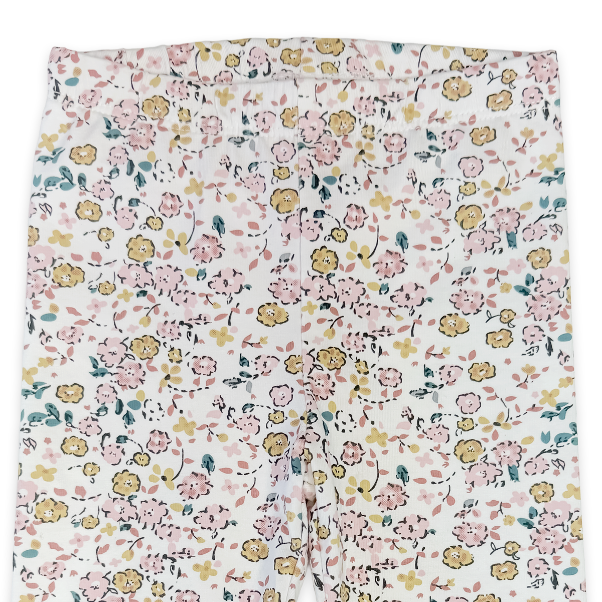 Floral Jersey Stretch Baby Legging Pants (Organic Cotton)