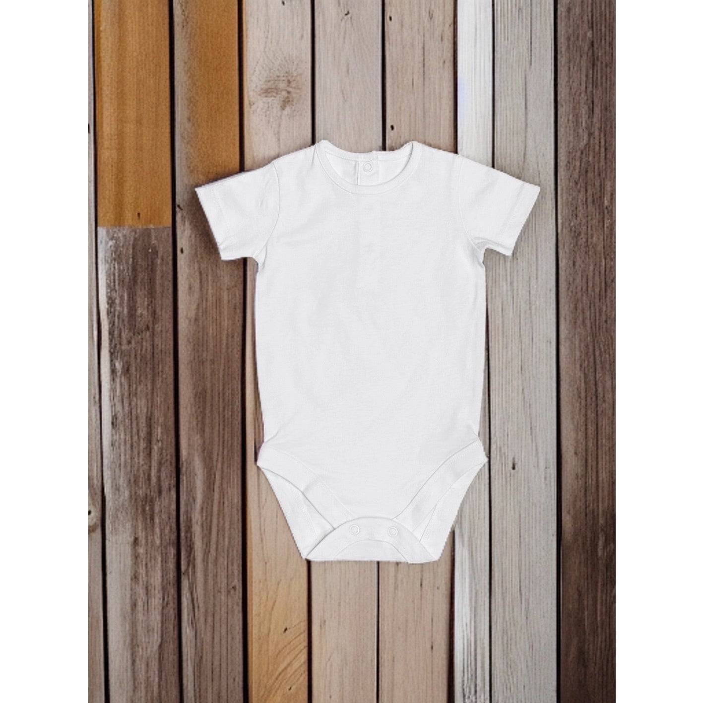 Basic Short Sleeve Baby Bodysuit Onesie (Organic Cotton) by Viverano