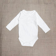 Basic Peter Pan Long Sleeve Baby Bodysuit Onesie (Organic Cotton)