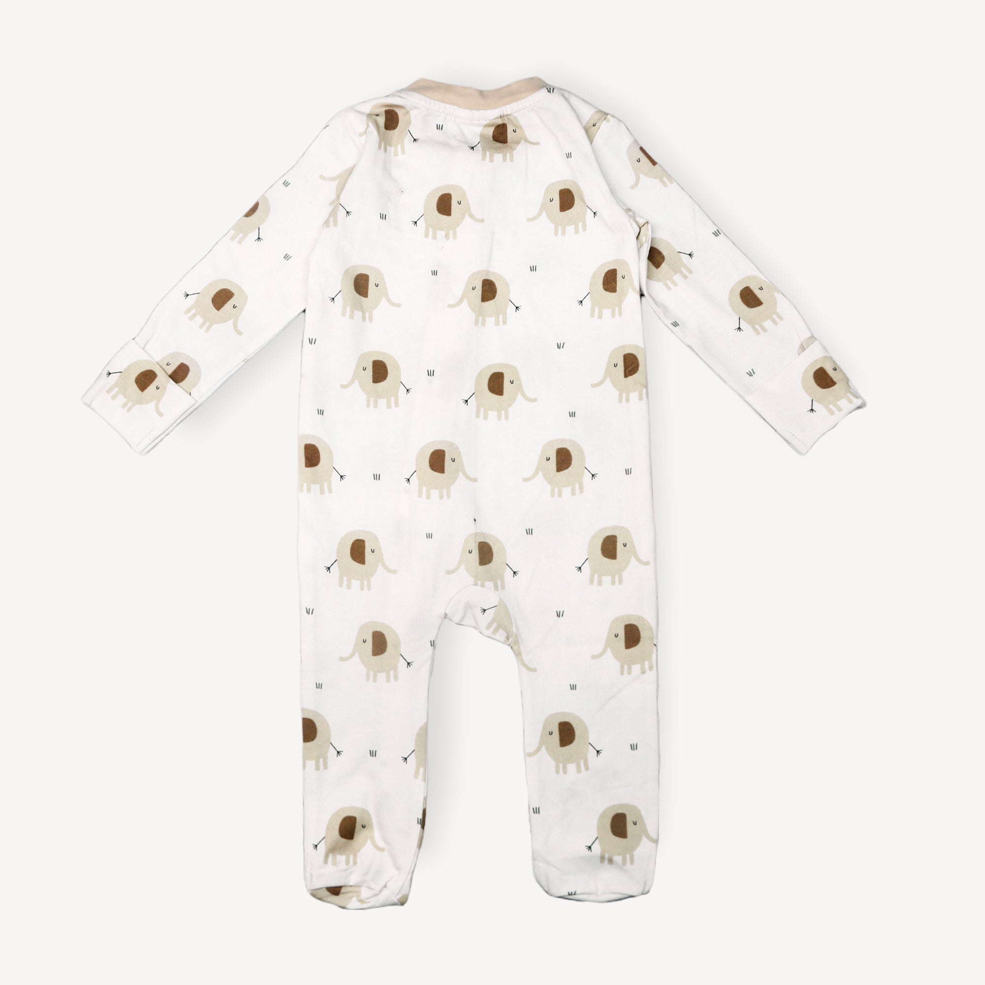 Elephant Zipper Footie Baby Jumpsuit (Organic Jersey)