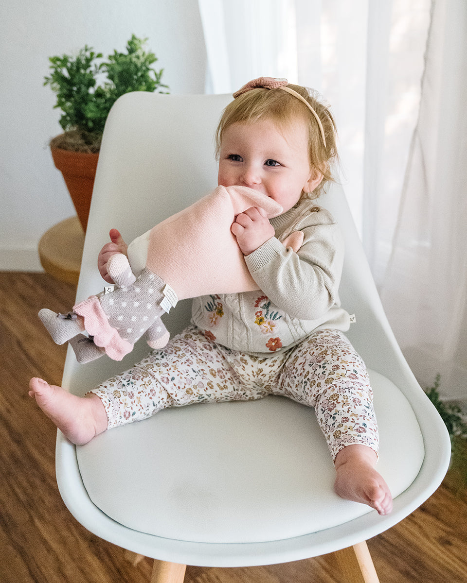 Jordan Horse Organic Cotton Fine Knit Stuffed Animal Baby Toy