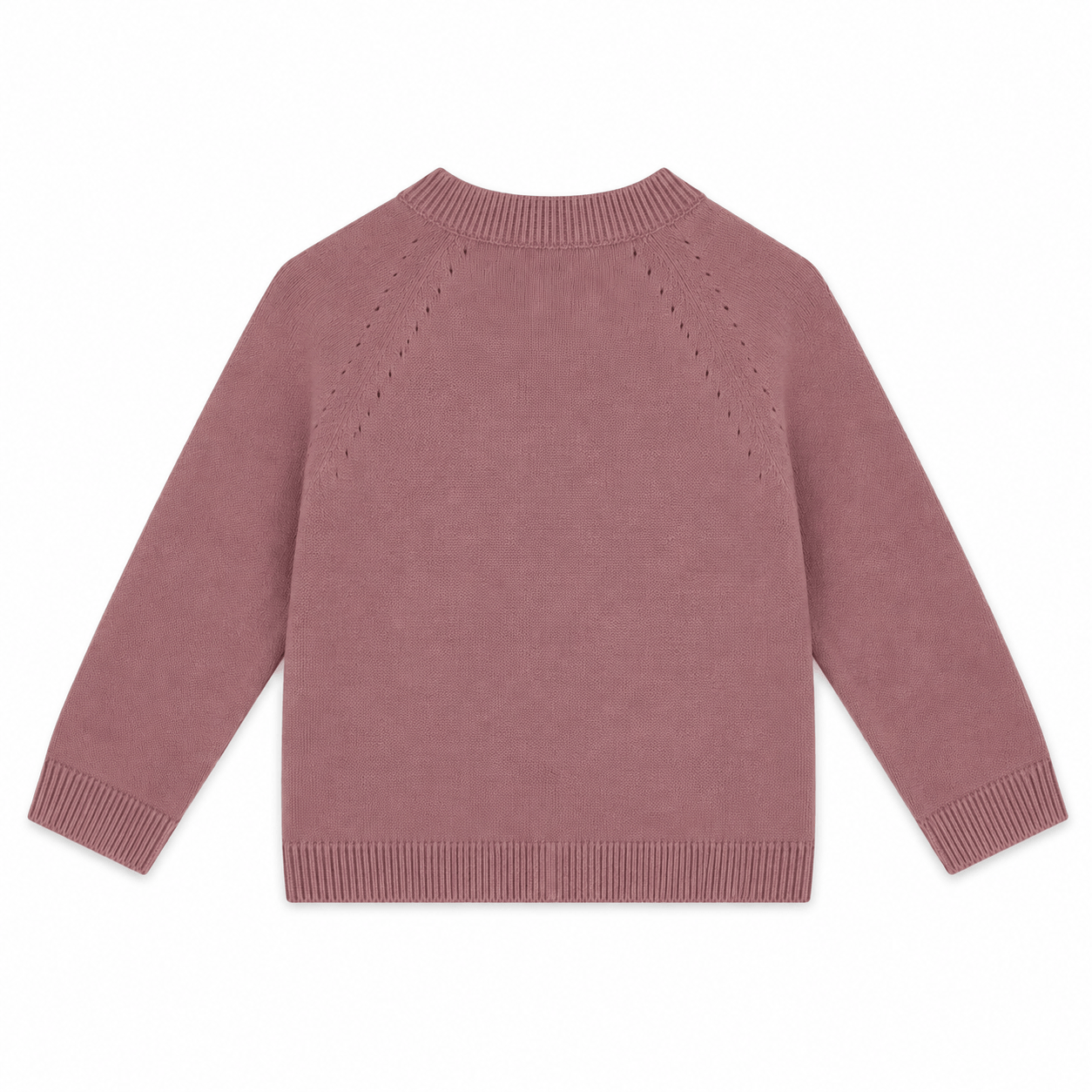 back of Giraffe Elephant Baby Cardigan Sweater (Organic)