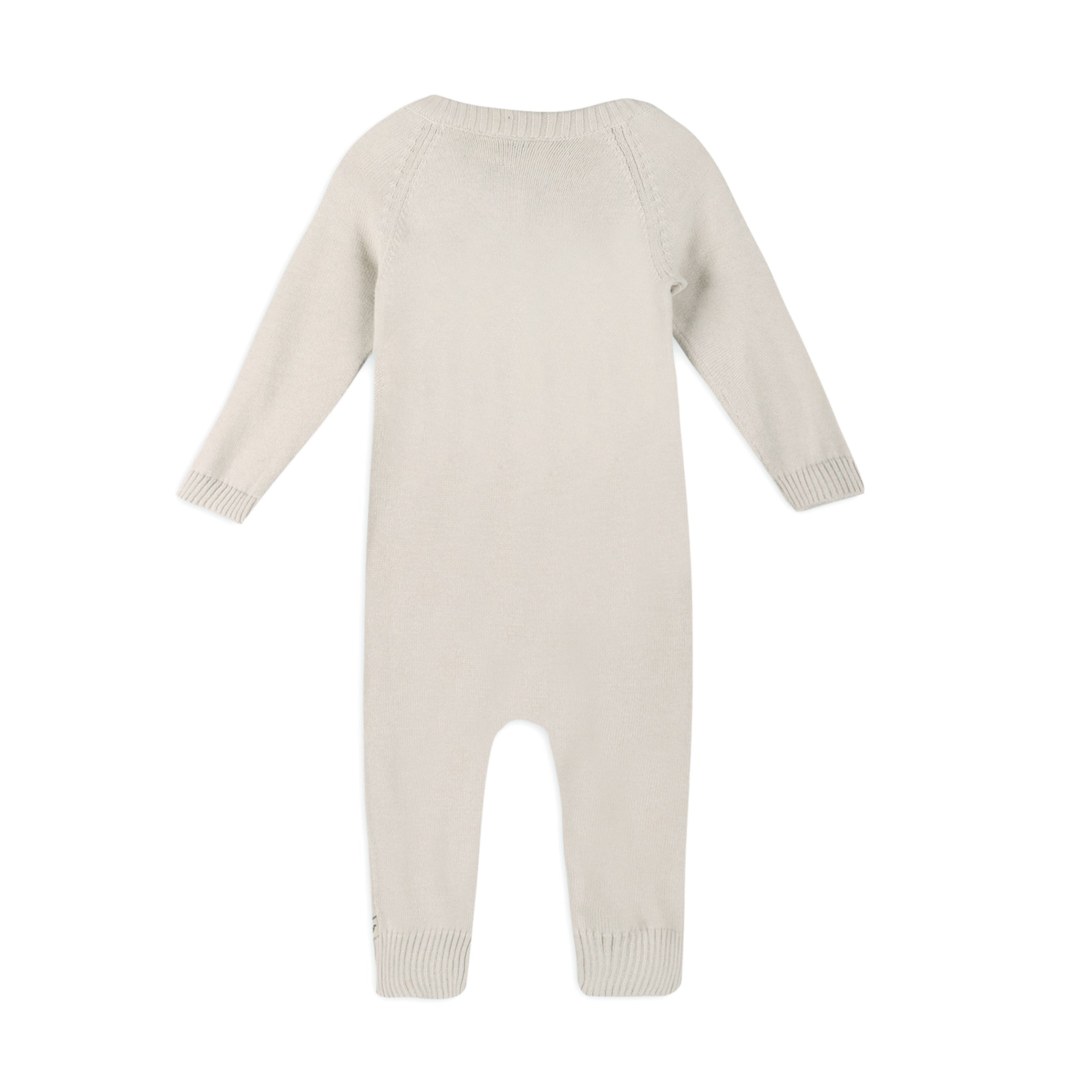 Classic Button & Pocket Sweater Knit Baby Jumpsuit Coverall (Organic)