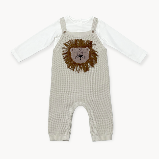 Viverano Organics Classic Stripe Polo Sweater Knit Baby Pullover & Pant Set main image 1