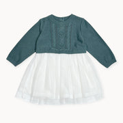 Cable Floral Sweater Knit Top & Tutu Baby Dress (Organic)