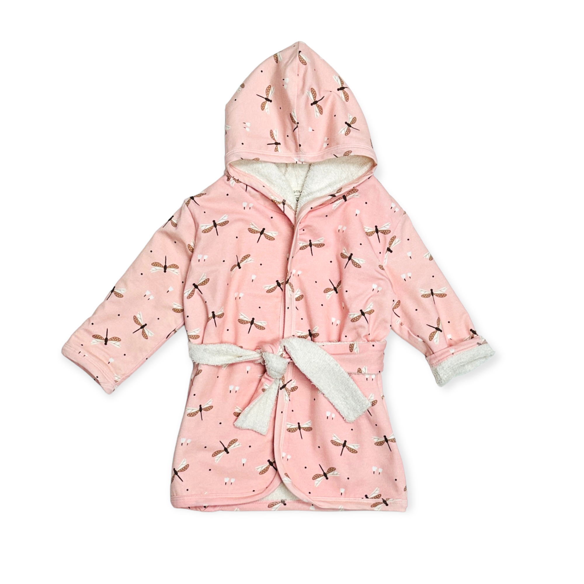 Dragonfly Hooded Baby Bath Robe (Organic Jersey) by Viverano Organics