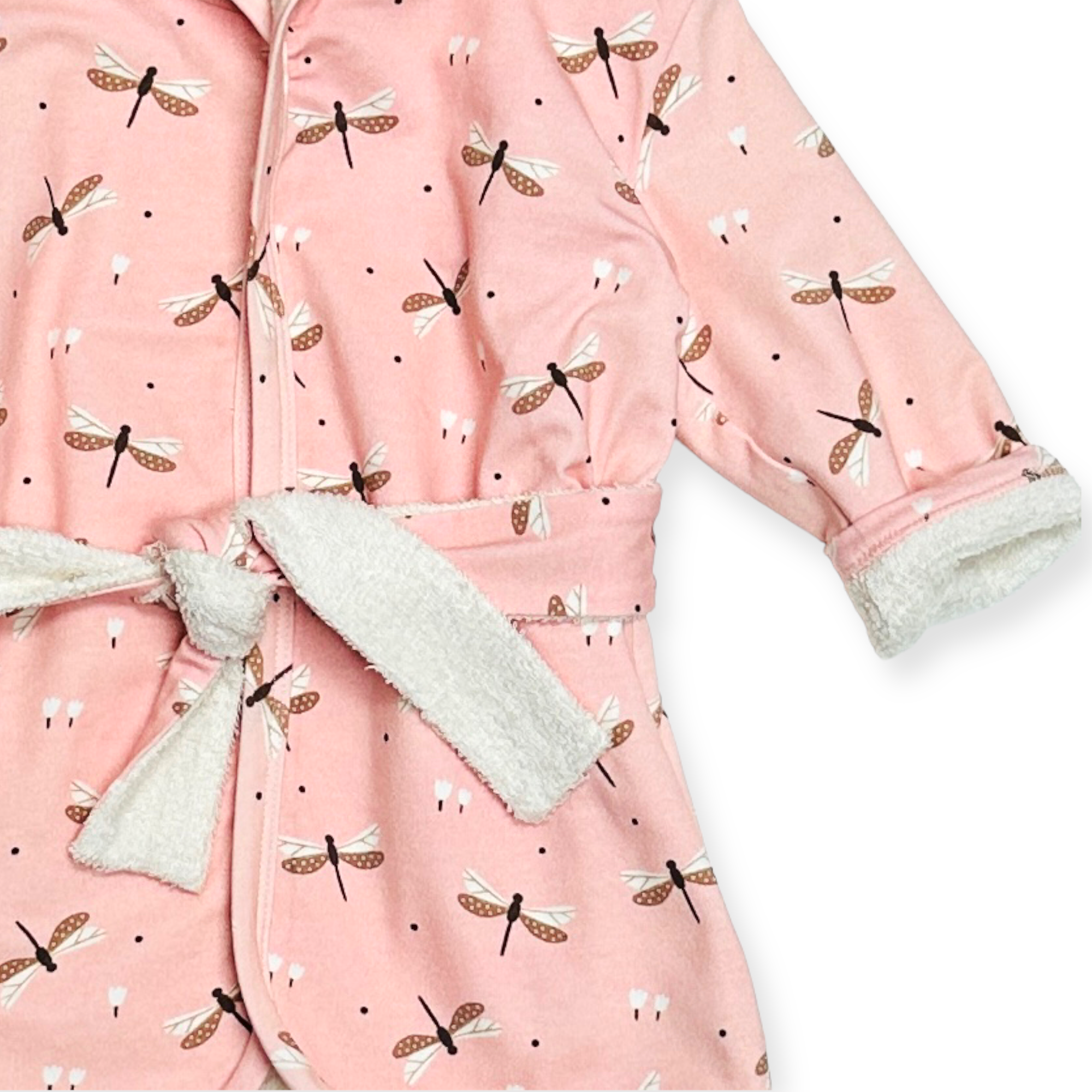 Dragonfly Hooded Baby Bath Robe (Organic Jersey) by Viverano Organics