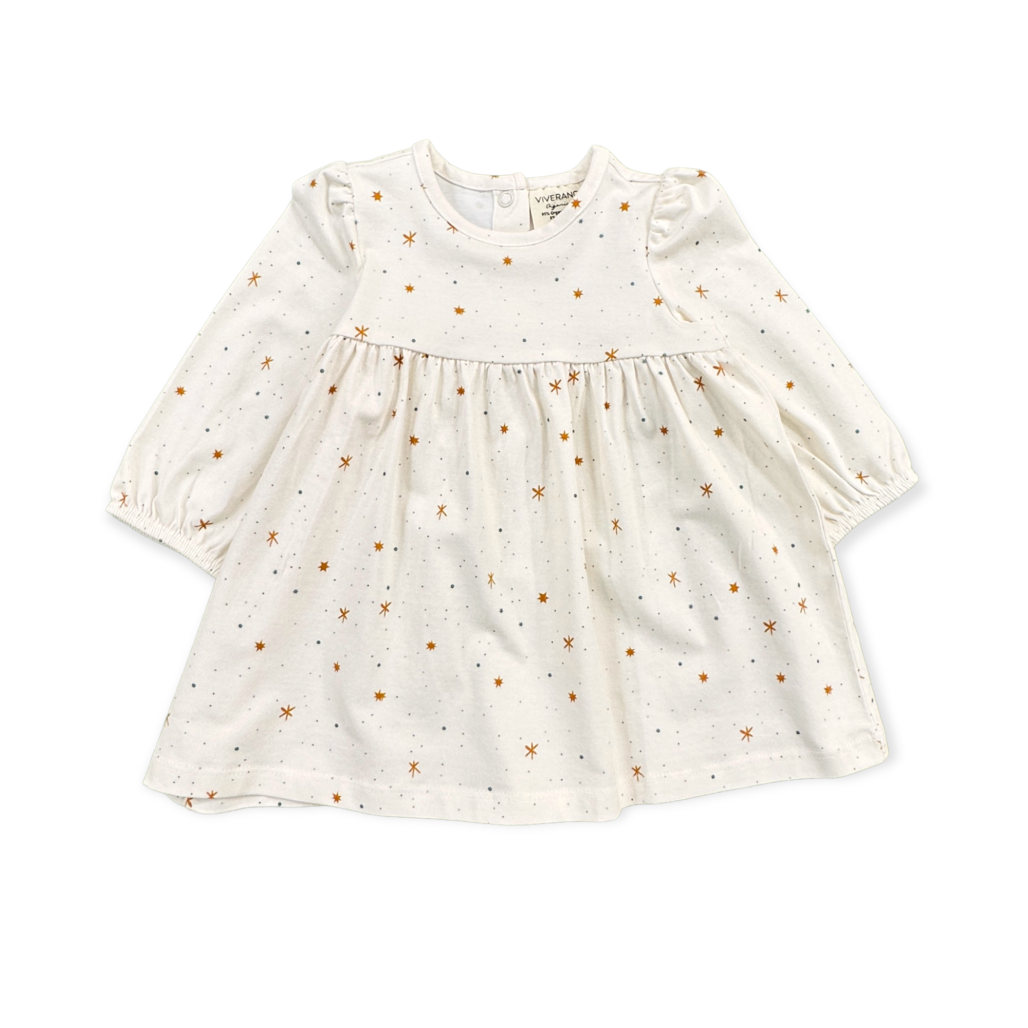 Stars Flare Baby Girl Dress + Bloomer SET (Organic Jersey) by Viverano