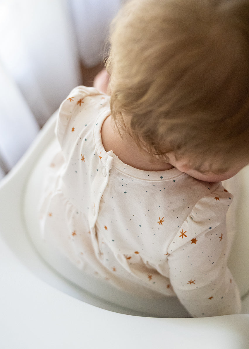 Stars Flare Baby Girl Dress + Bloomer SET (Organic Jersey) by Viverano