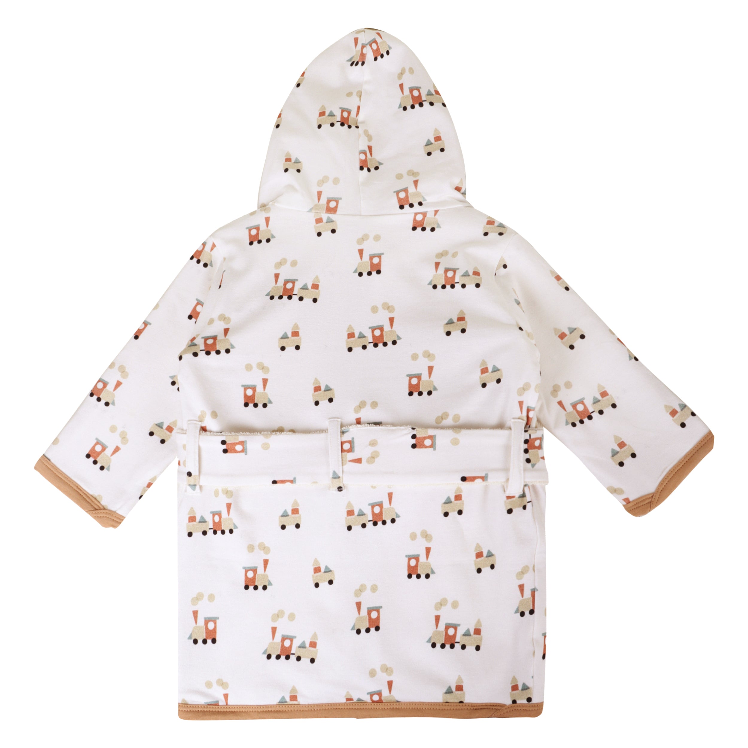 Train Hooded Baby Bathrobe (Organic Cotton)