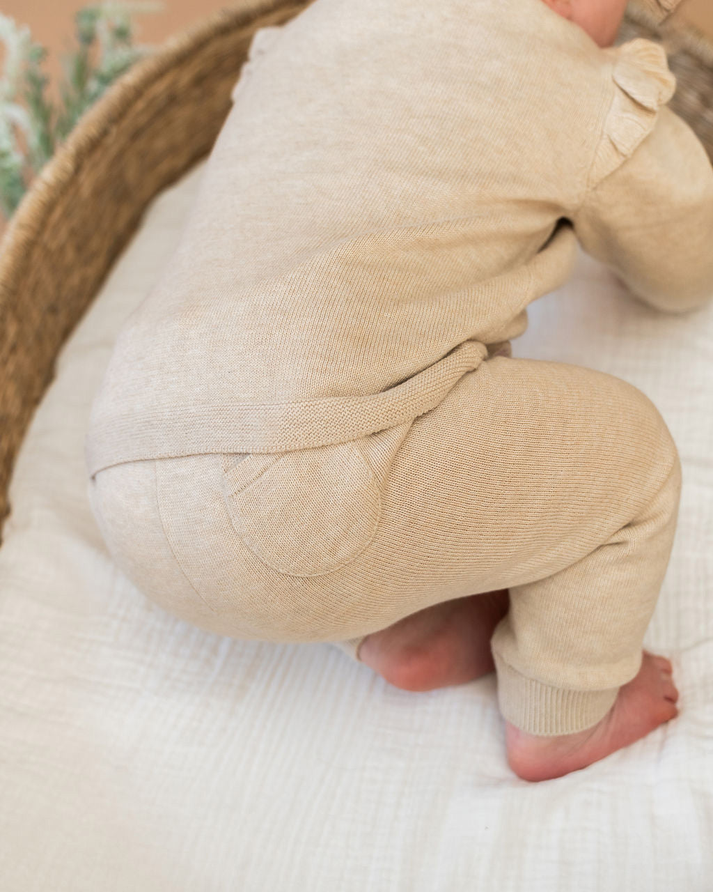 Pocket Sweater Knit Baby Legging Pants (Organic Cotton)