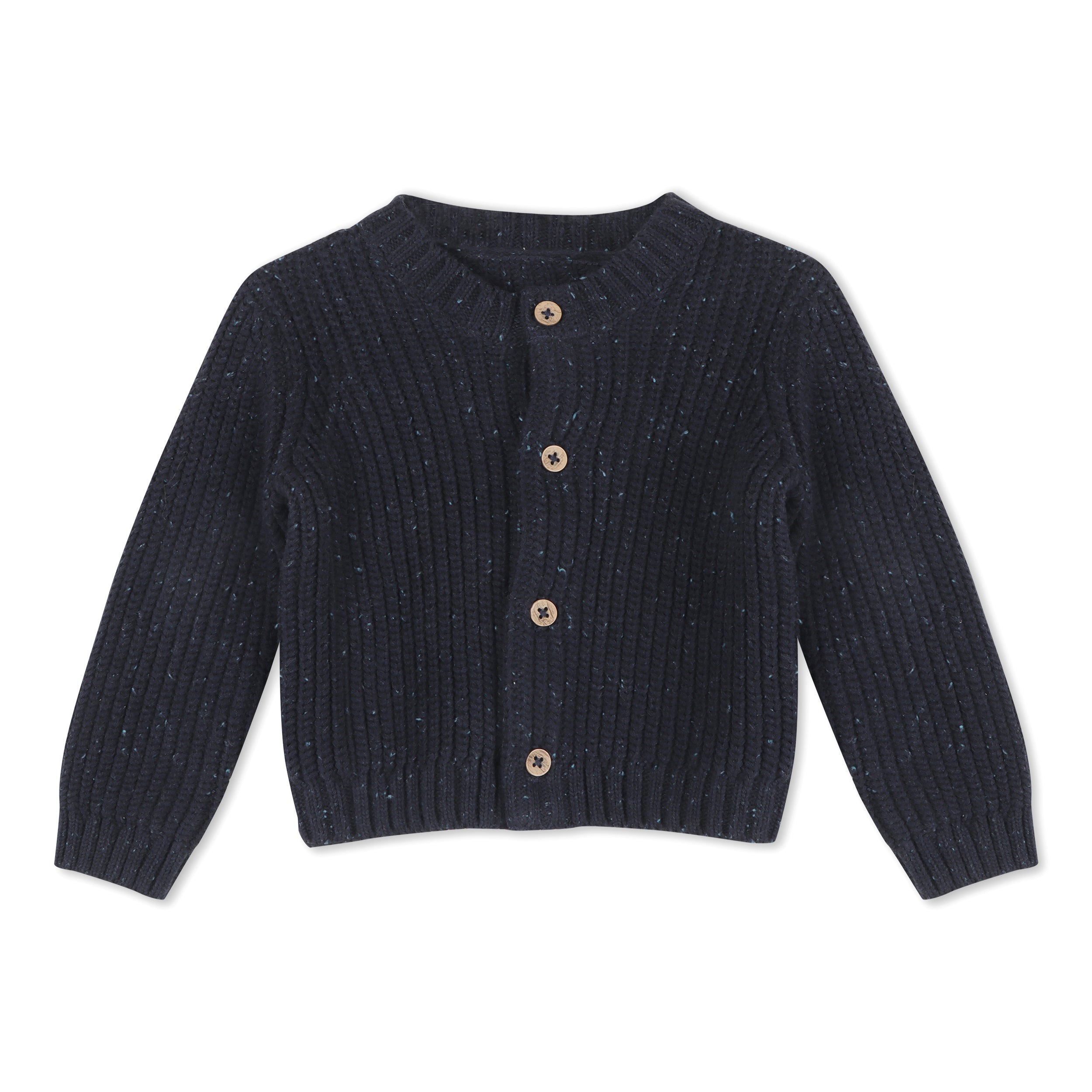 Classic Chunky Knit Button Baby Sweater Cardigan (Organic Cotton)