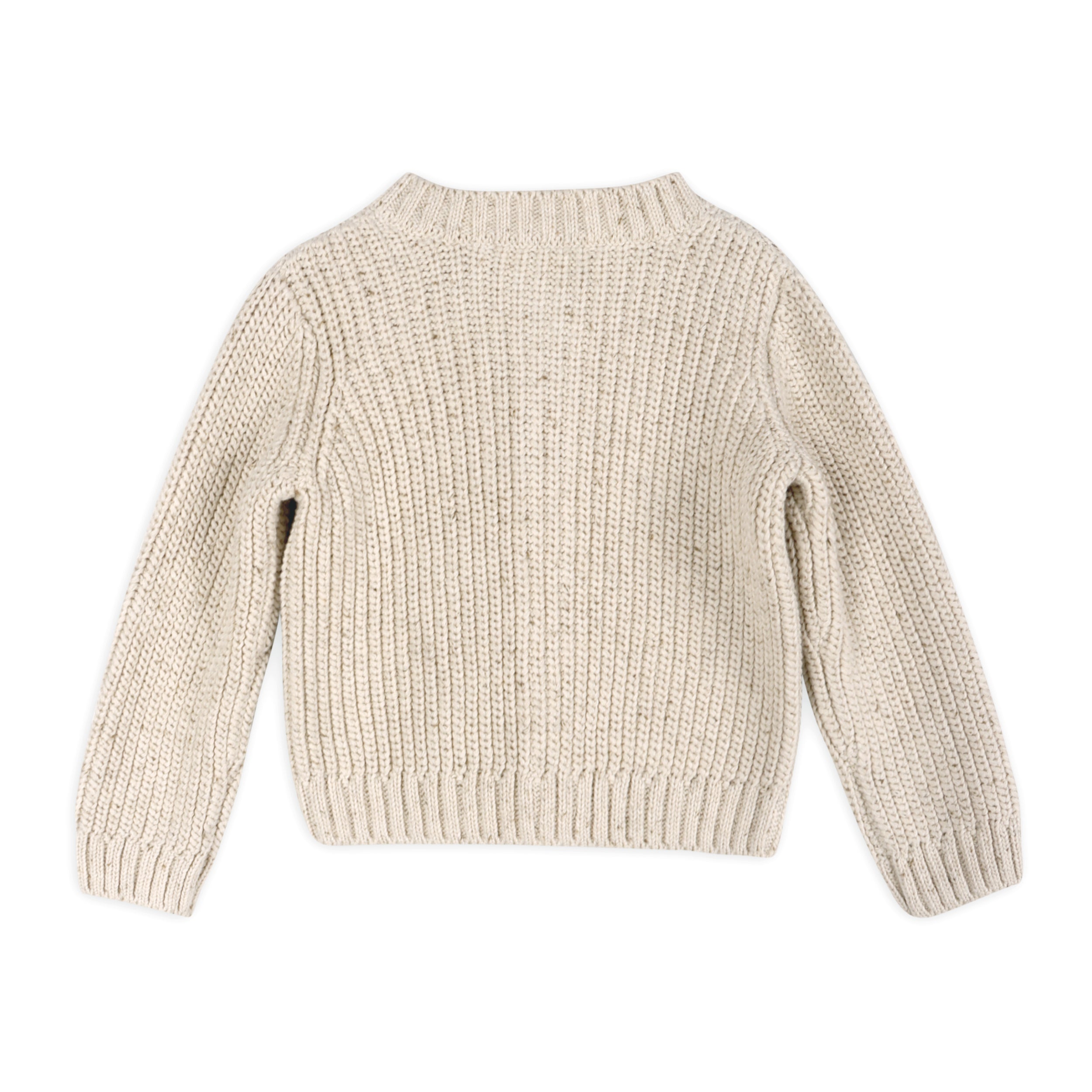 Classic Chunky Knit Button Baby Sweater Cardigan (Organic Cotton)