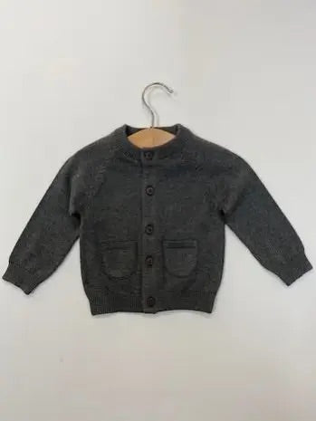 Milan Heather Knit Button Baby Cardigan (Organic) - 3 Colors