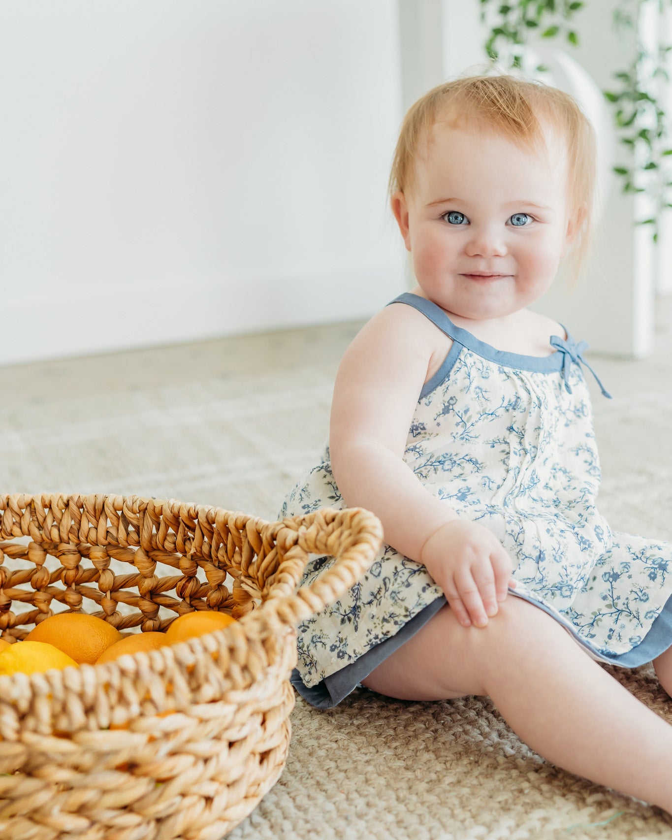 Lyla Floral Muslin Baby Dress +Bloomer (organic Cotton)