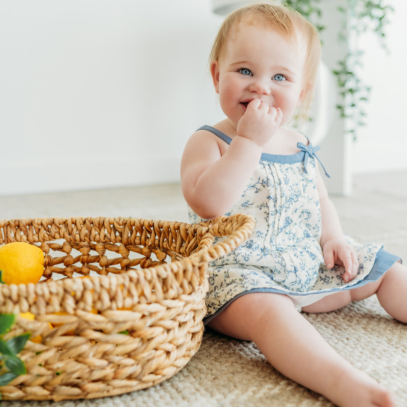 Lyla Floral Muslin Baby Dress +Bloomer (organic Cotton)