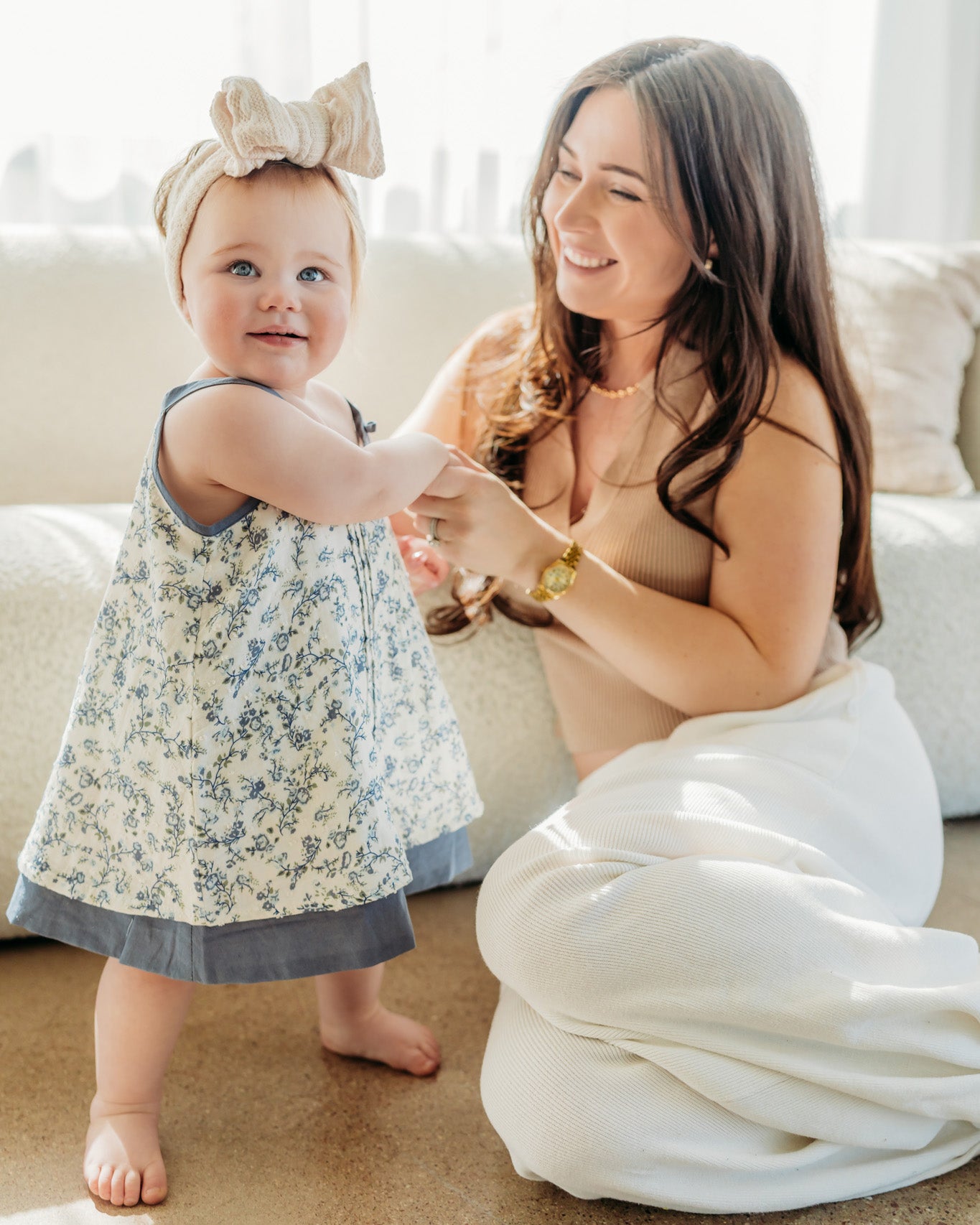 Lyla Floral Muslin Baby Dress +Bloomer (organic Cotton)