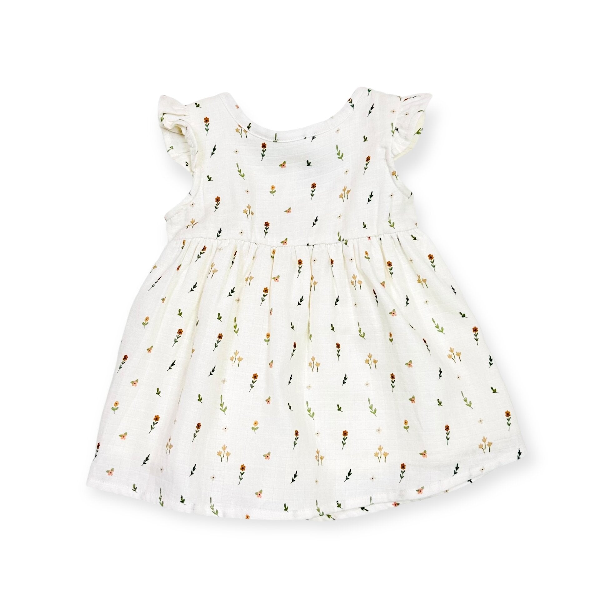 Boho Floral Sundress + Bloomer Set (Organic Muslin)