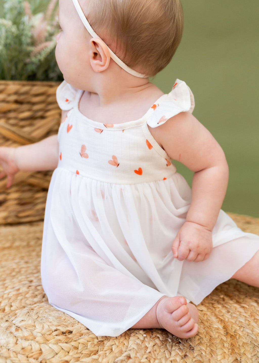 Butterfly Love Baby Tutu Romper Dress (Organic Cotton)
