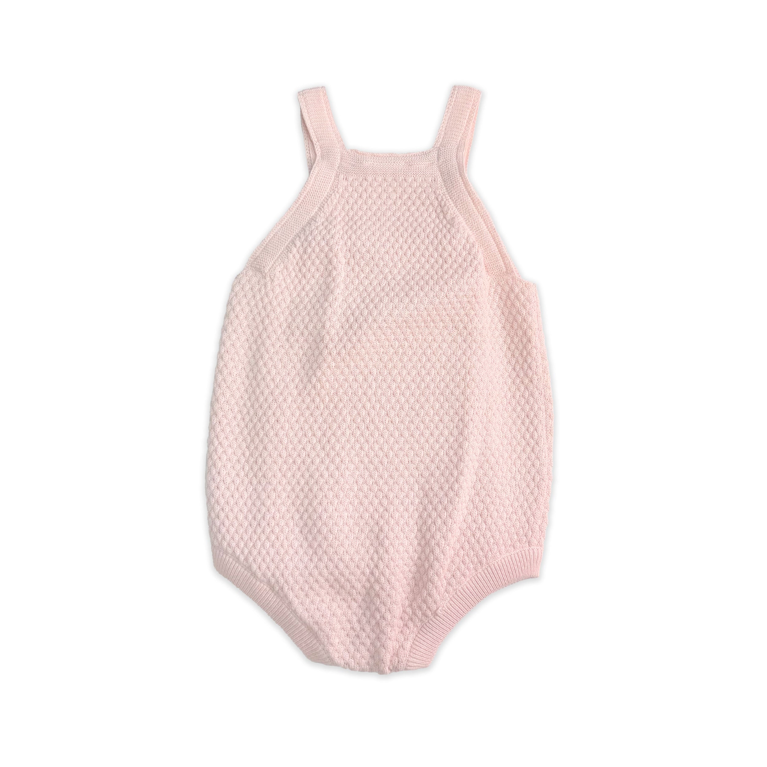 Love Embroidered Sweater Knit Baby Romper & Bodysuit Set (Organic Cotton) - Back