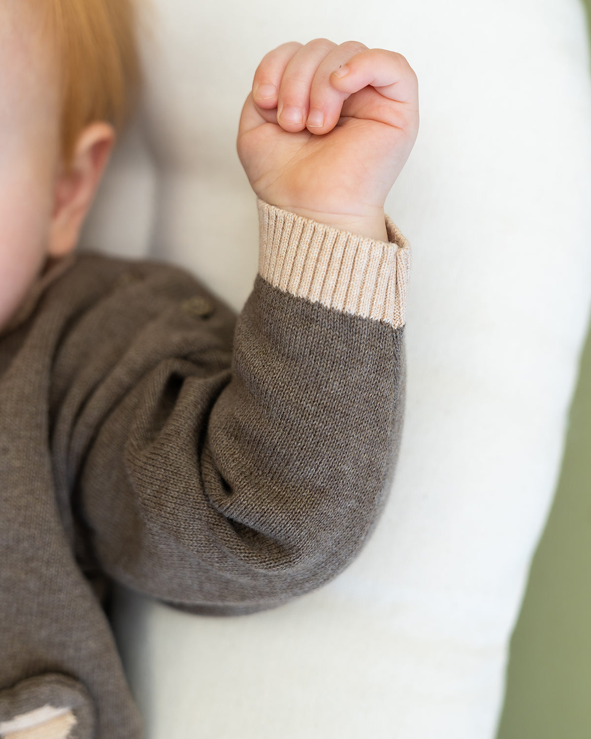 Tiger Kangaroo Pocket Baby Knit Pullover & Pant Set (Organic Cotton)