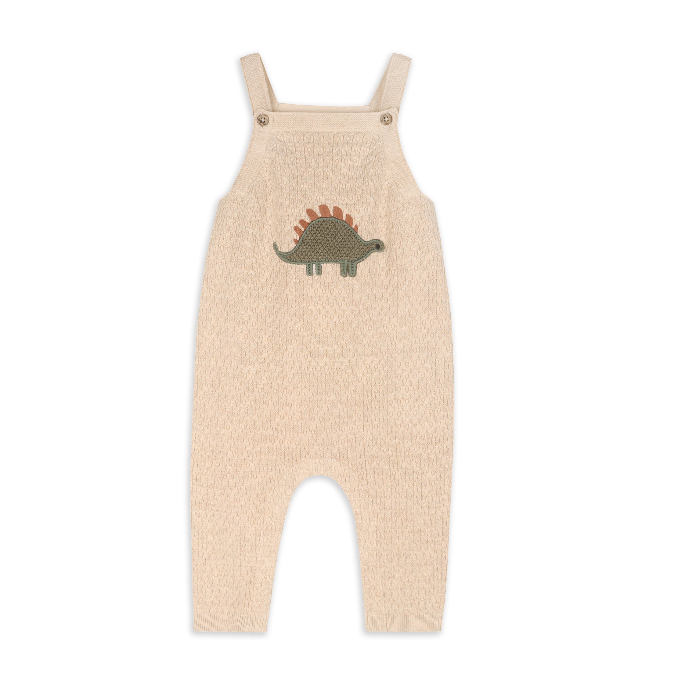 Dino Applique Baby Knit Overall Set (Organic Cotton)