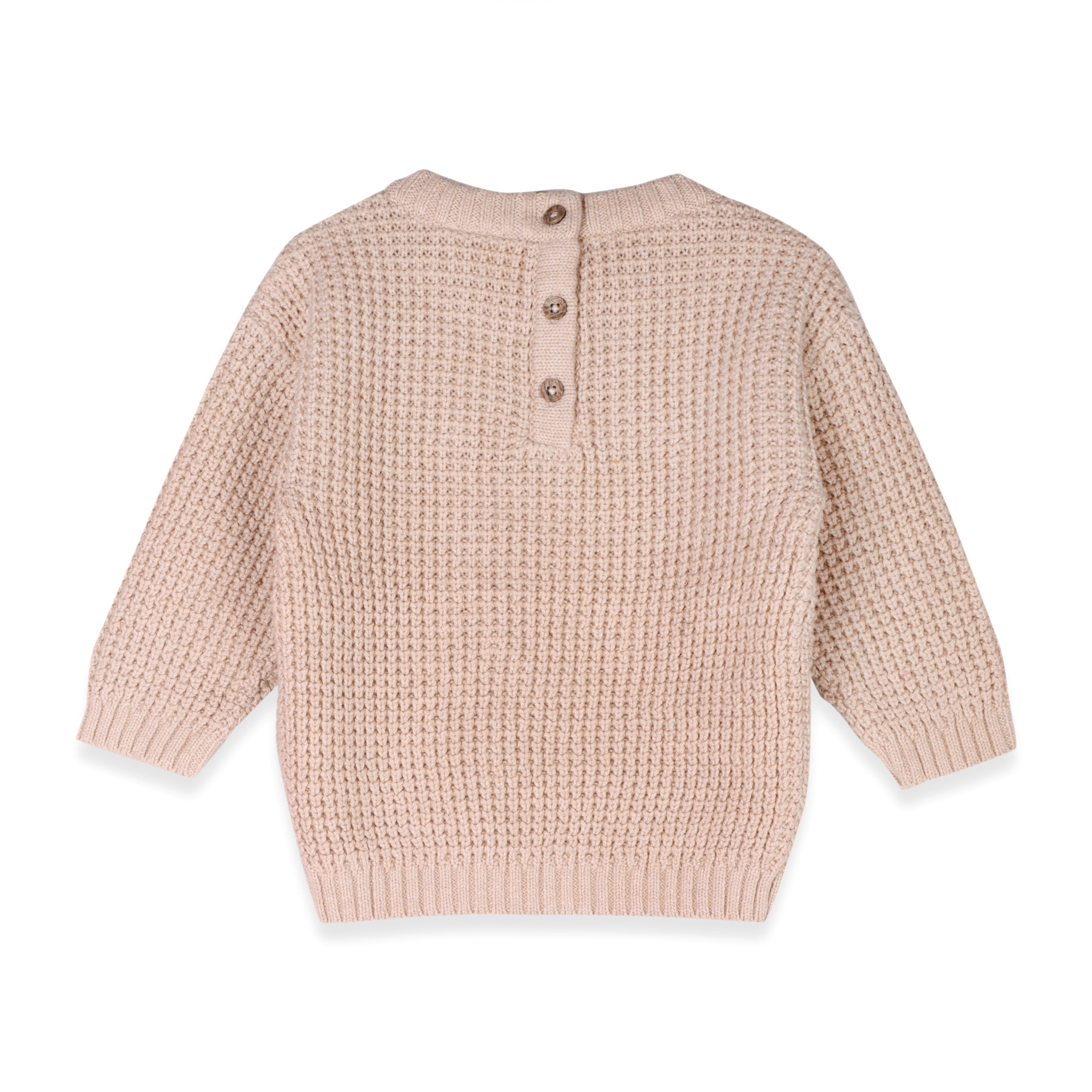 Little Dude Embroidered & Stripe Sweater Knit Baby Pullover (Organic Cotton)