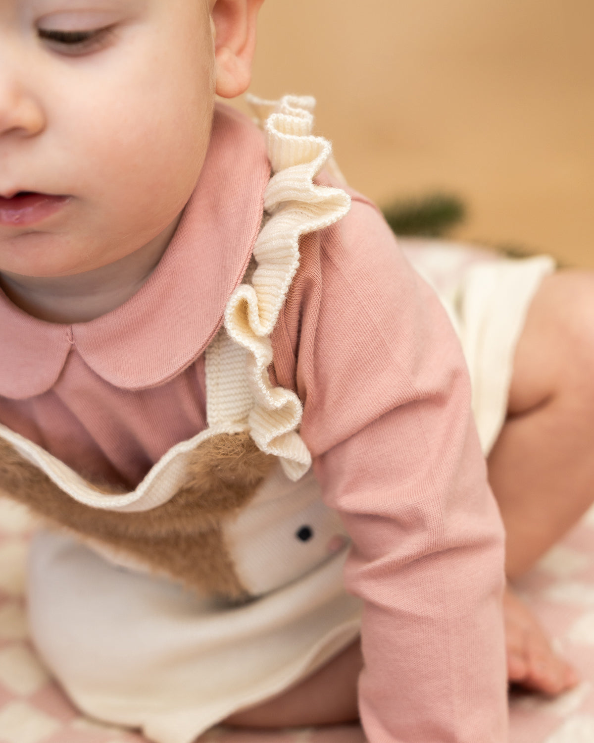 Fox Jacquard Knit Baby Tunic Dress Set (Organic Cotton)