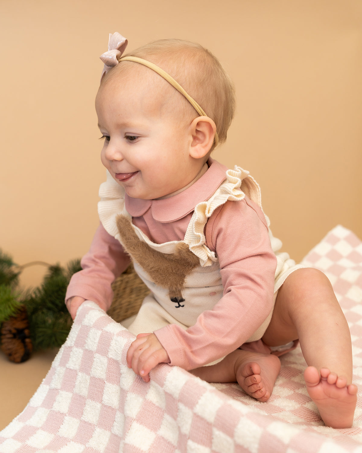 Fox Jacquard Knit Baby Tunic Dress Set (Organic Cotton)