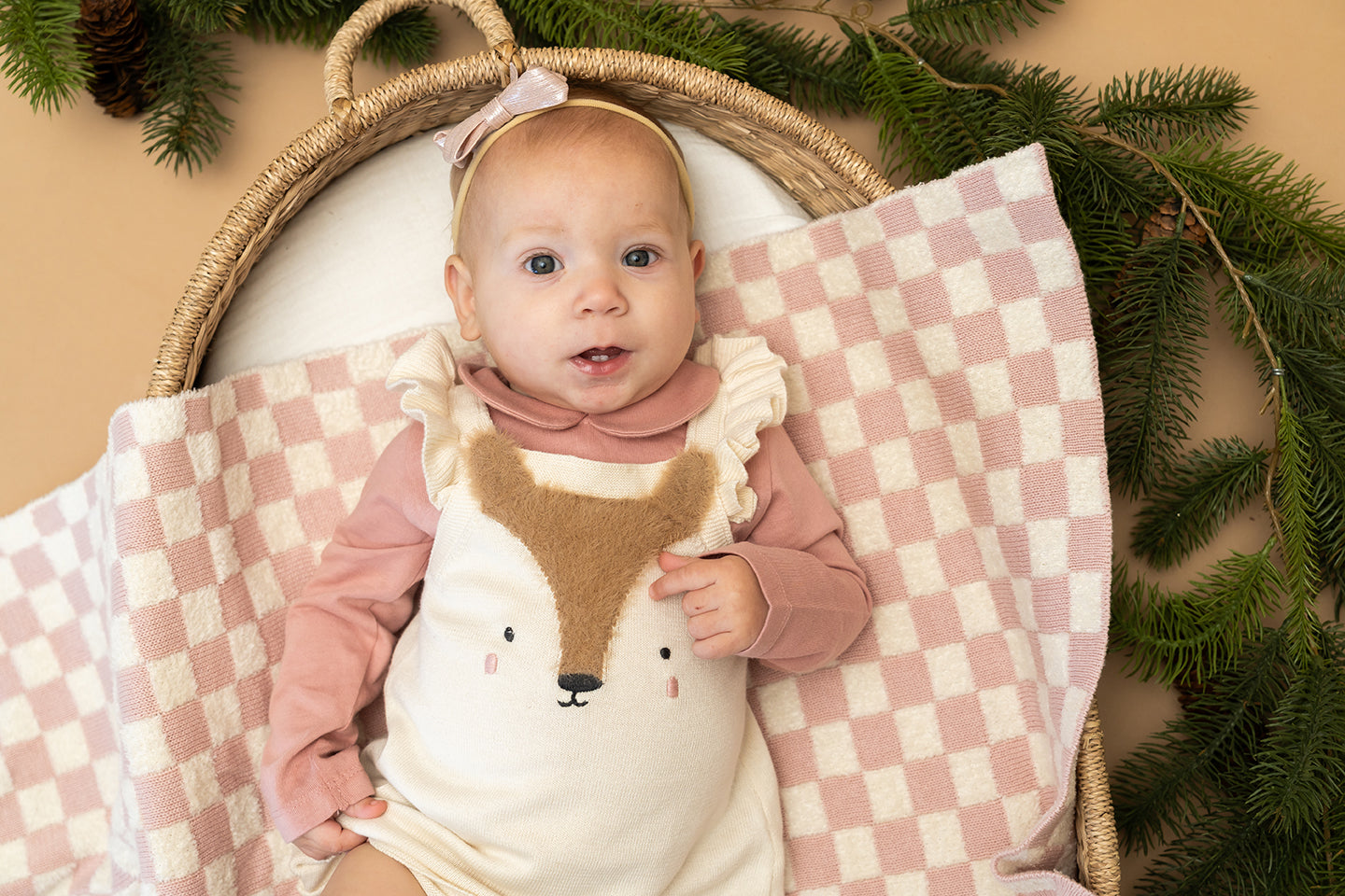 Checkered - Terry Knit Baby Blanket (Organic Cotton) - 2 Colors