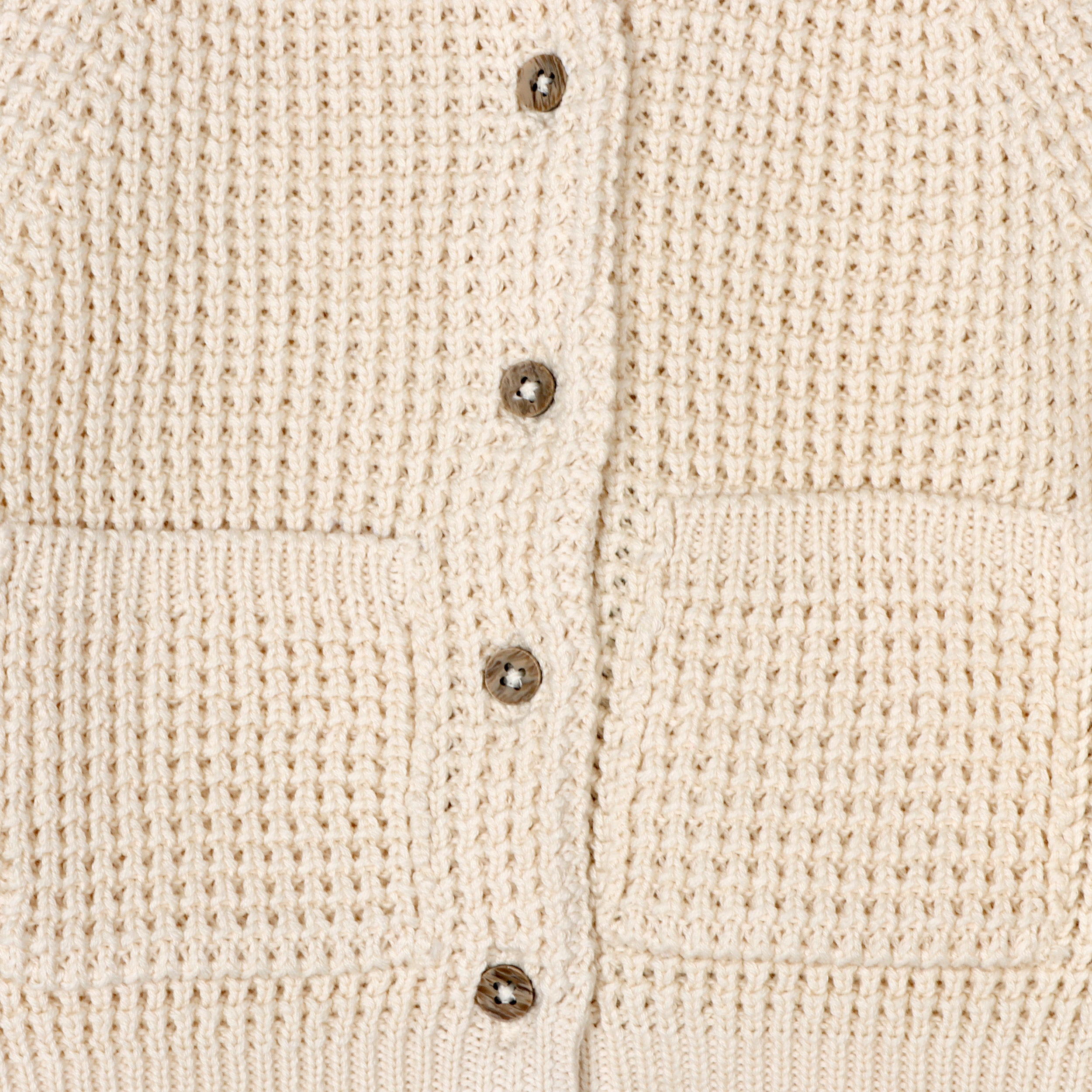 Avery Button & Pocket Chunky Sweater Knit Baby Cardigan