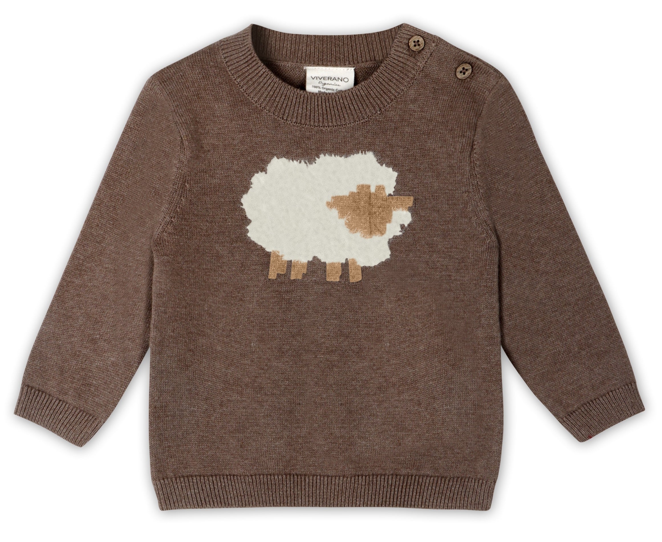 Sheep Jacquard Knit Baby Pullover & Pant SET (Organic Cotton)