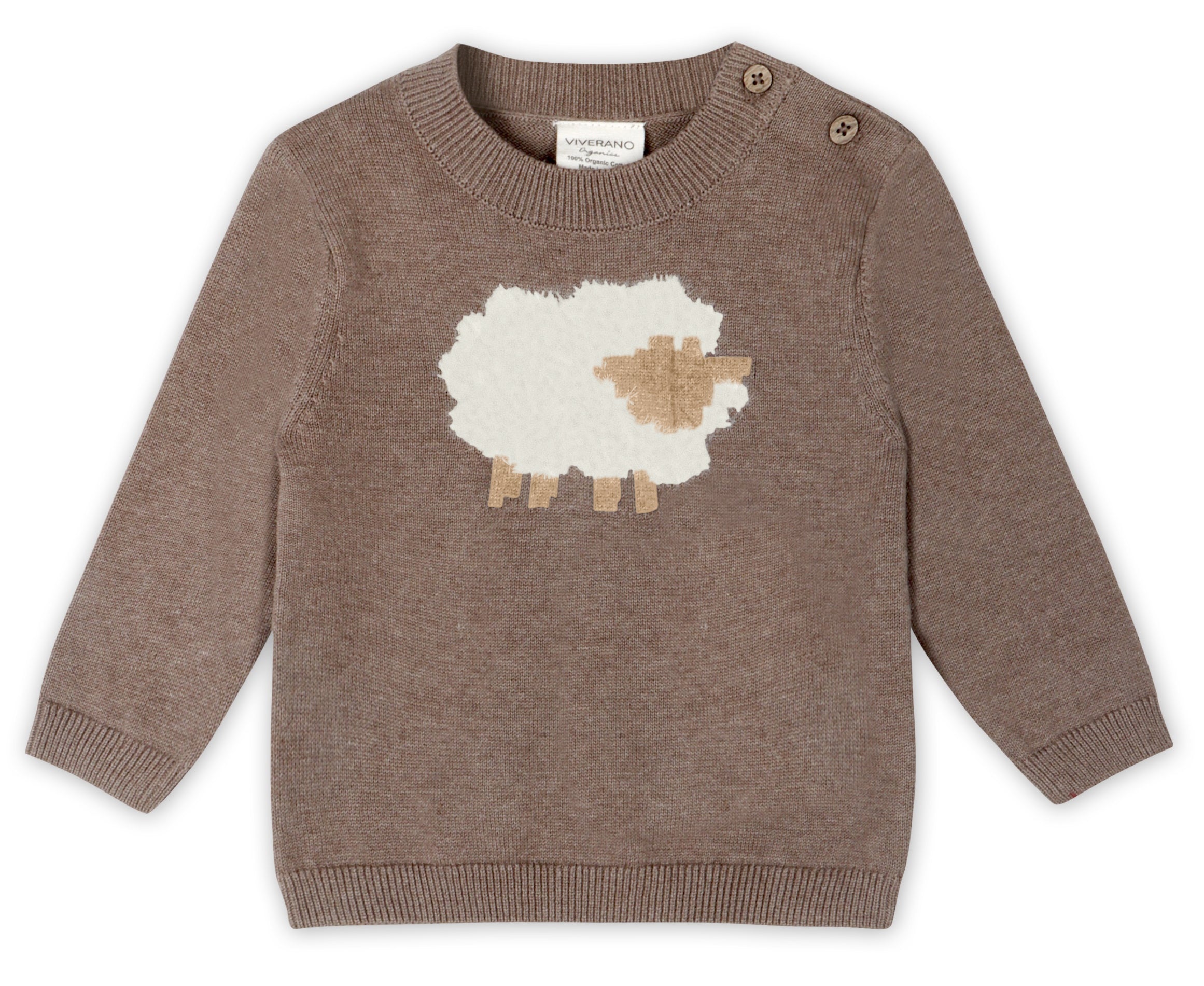 Sheep Jacquard Knit Baby Pullover & Pant SET (Organic Cotton)