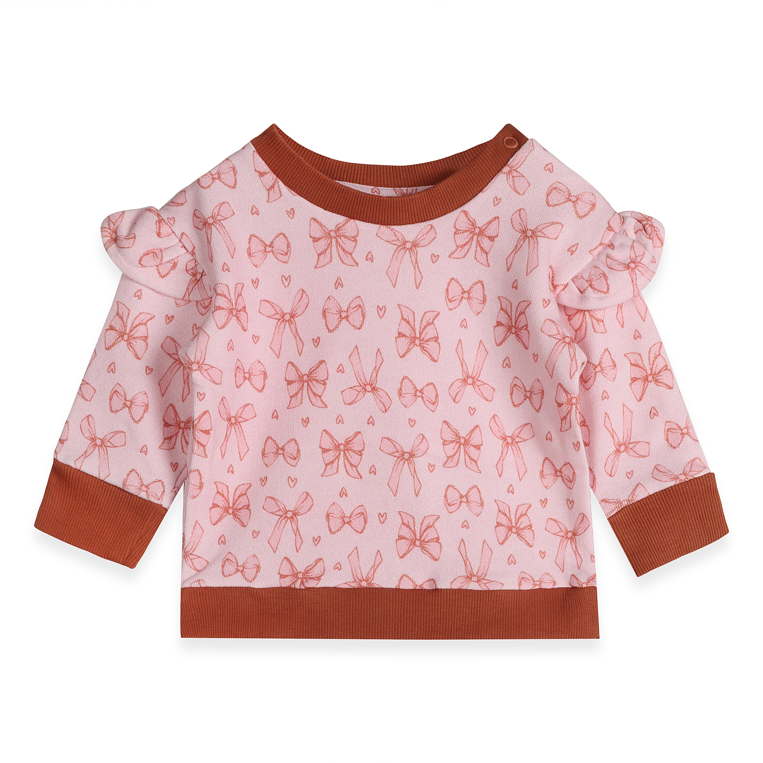 Bows Baby Sweatshirt & Pants Set (Organic Cotton)