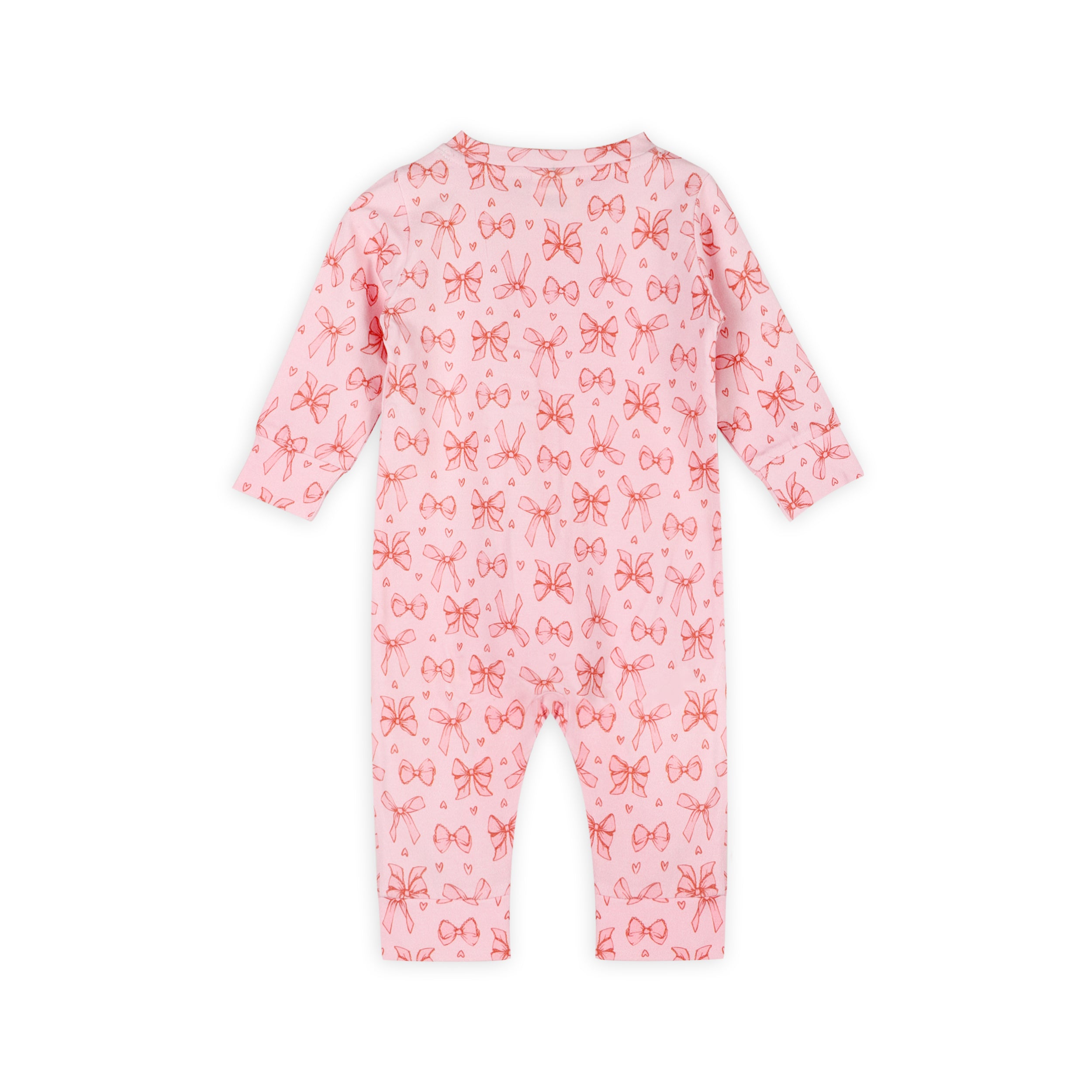 Bows Baby Zippered Ruffle Jumpsuit (Organic Jersey)