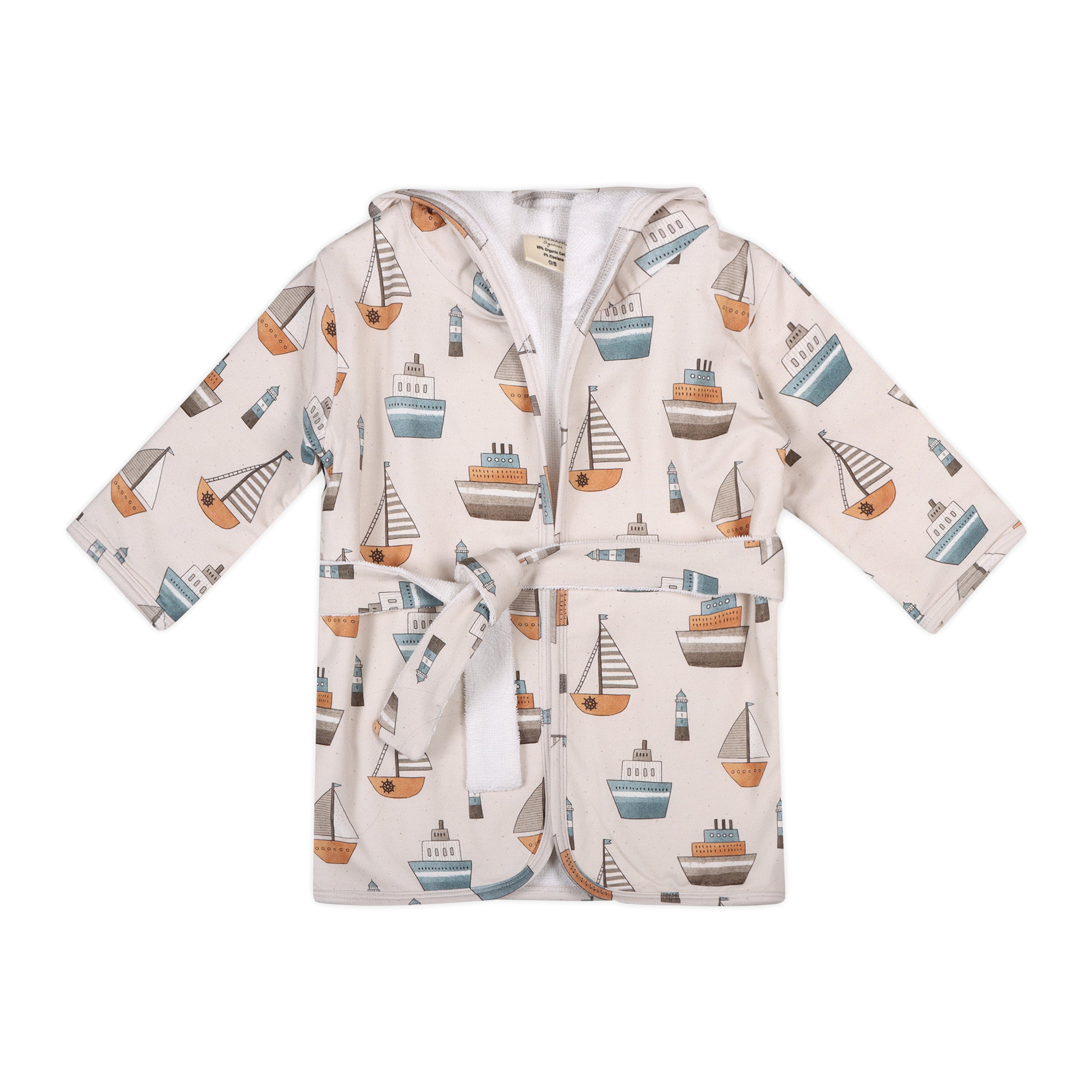Boats Baby Bathrobe (Organic Jersey)