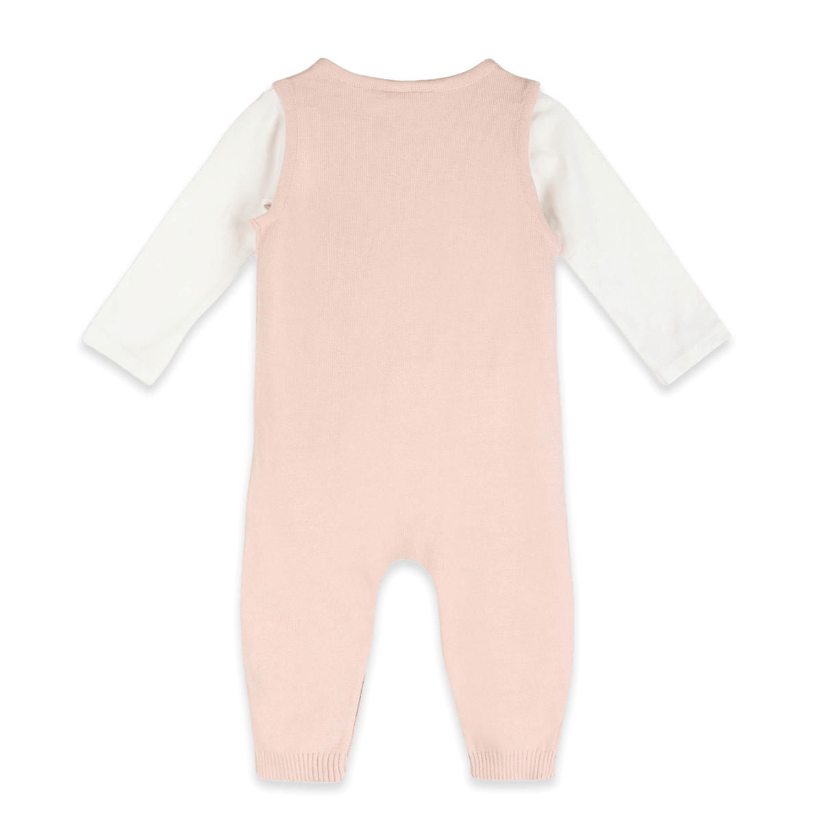 Organic Cotton Cat's Meow Knit Baby Overall Set, Back Layers