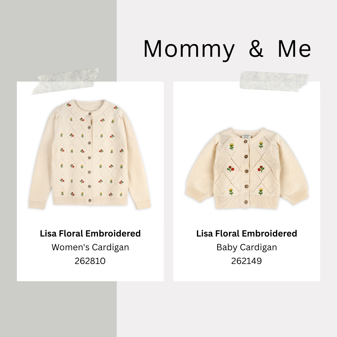 Matching Floral Cardigans for Mommy and Baby by Viverano
